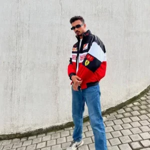 Ferrari F1 Jacket | Speed Enthusiast Legend White and Red Racer Jacket